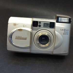 Vintage Camera Nikon Lite Touch Zoom 100W, Film Camera Nikon 1990s, Point and Shot Camera, Working Film Camera