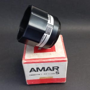 Vintage Poland Lens Amar S f4.5, 105mm M42 Pzo lens Warsaw, Poland 1980s.