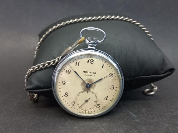 Orologio da tasca vintage sovietico Molnija, orologio da tasca meccanico  URSS Molniya, orologi russi - Etsy Italia