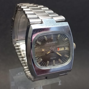 Reloj vintage soviético SEKONDA TANK Automático (Slava), Reloj mecánico URSS, Reloj ruso antiguo