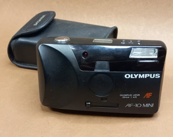 Vintage Camera Olympus AF-10 MINI, Film Camera Olympus 1990s, Point and Shot Camera, Working Film Camera