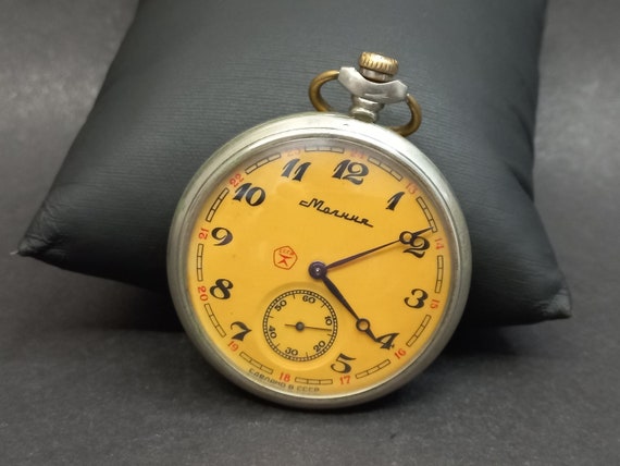 Russian pocket watch molnija cheap