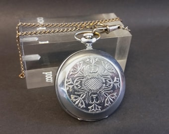 Soviet Vintage Pocket Watch Molnija"Pattern", USSR Mechanical Watch, Antique Russian Watches