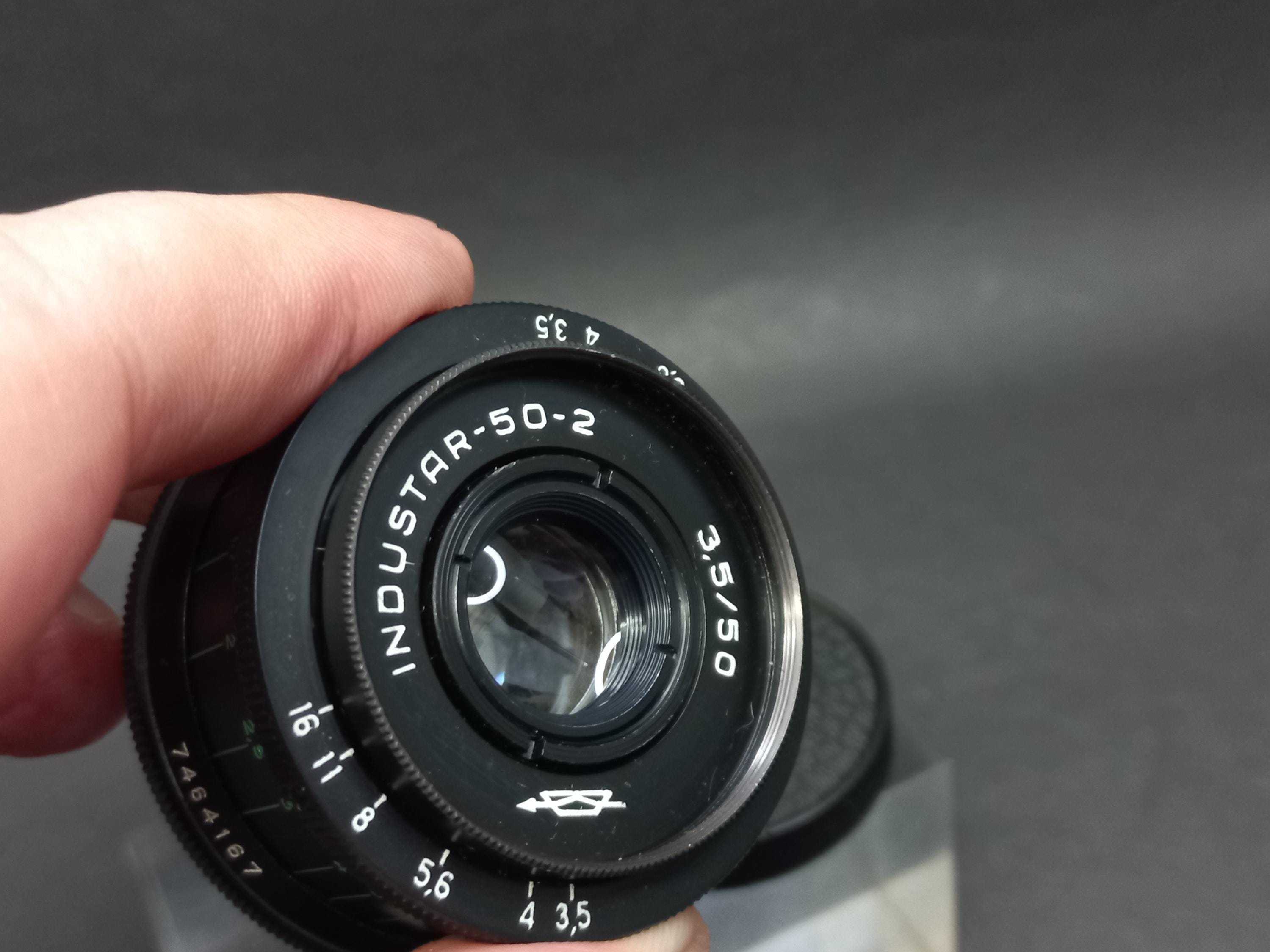 ソビエト製インダスター50-2ヴィンテージレンズ、50mm F3.5、M42mm
