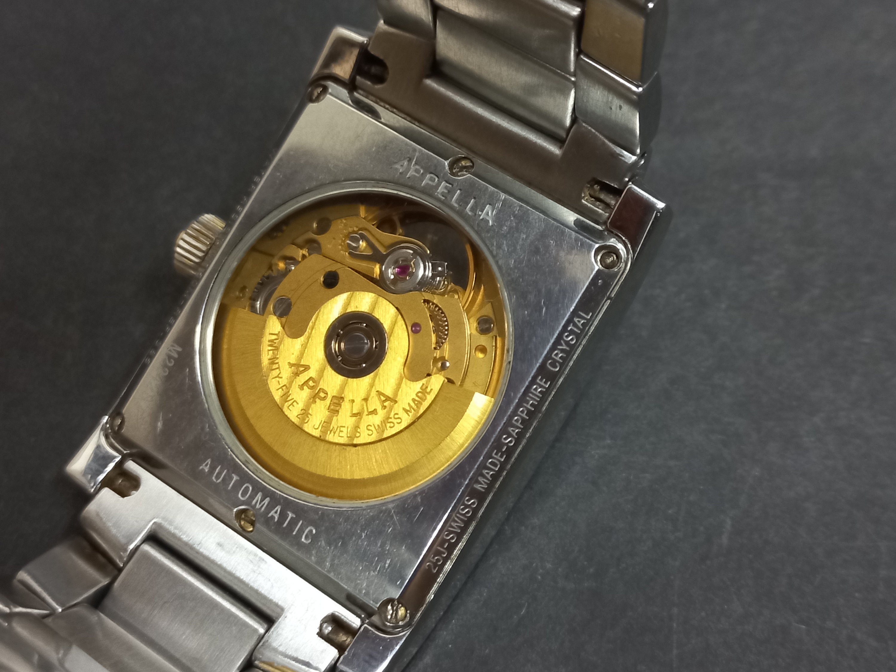 Wrist Watch Appella 25 Jewels Automatic Mechanical Watch Made in Switzerland