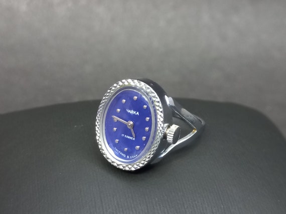 Soviet Vintage Ring Watch "Chaika" Women's Mechan… - image 1