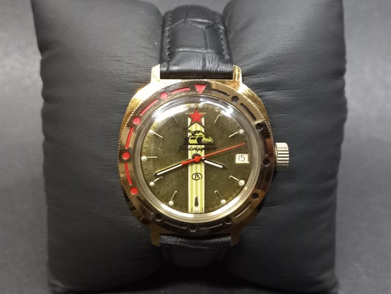 Soviet Vintage Watch Vostok Komandirskie Tank commander waterproof Soviet Mechanical Watch.watch Ussr.russian Watches Etsy