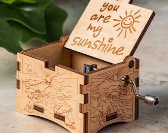 Fathers day Gift For  Dad - You Are My Sunshine Music Box - Love Gift, Gift For Mum, Love Gifts, Handmade, Couple Gift, Gift For Her