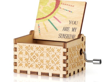 Mother To Daughter Gift, You Are My Sunshine Music Box Cute - Bedside Table Gift, Love/Engagement Gift - I Love You Boxes Gifts For Her, Him