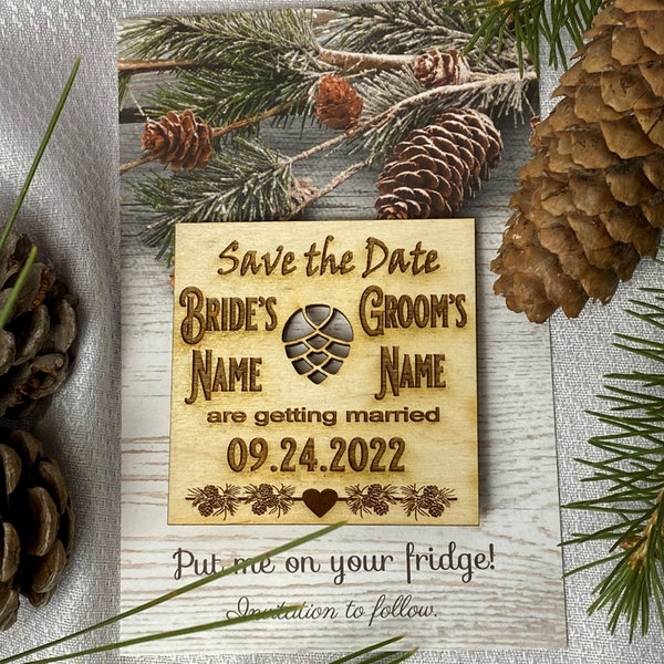 Rustic Save the Date, Wood Save-the-Date, Magnet Save the Date, Natural Save the Date, Wooden Magnet, Wedding Magnet, Personalized Save Date