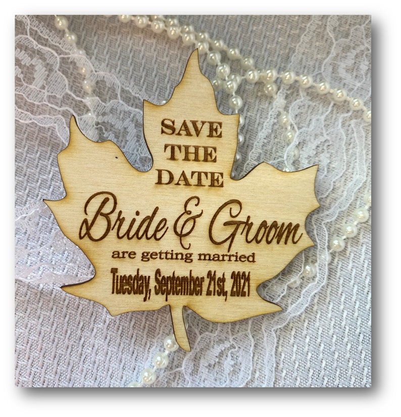 Wooden Magnet Natural Save the Date Magnet Save the Date Wood Save-the-Date Wedding Magnet Personalized Save Date Rustic Save the Date