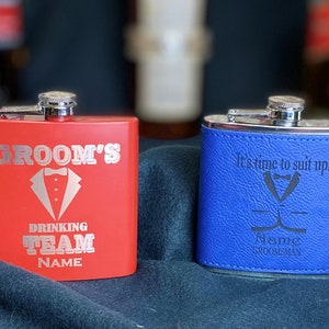 Groomsmen Flask, Personalized Groomsmen Flask, Custom Bridal Flask, Bridal Party Gift, Engraved Flask, Custom Flask, Grooms Customized Gift
