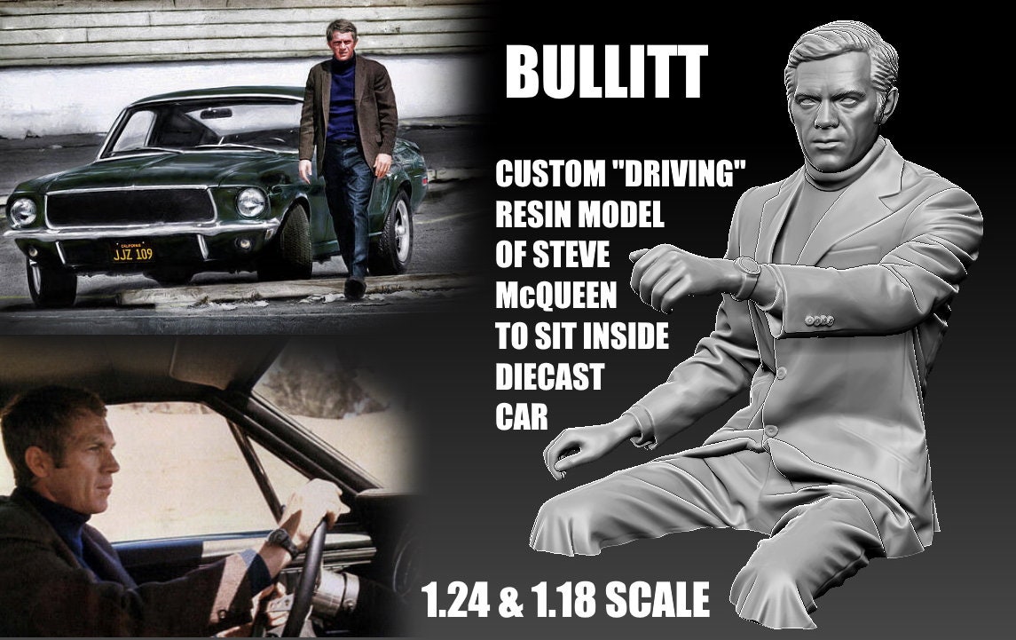 Custom Hand Painted Steve McQueen Converse - Bullitt Theme – B