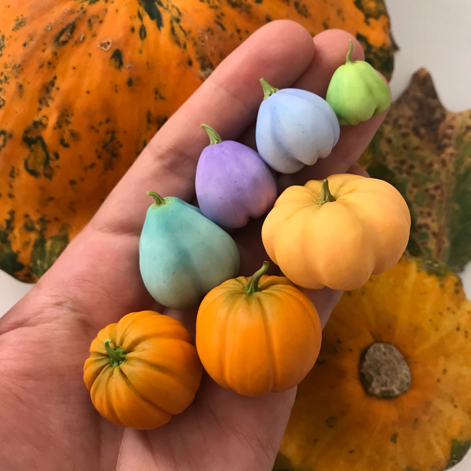 Set of 4 miniature pumpkins 112 scale Miniature pumpkins for Etsy