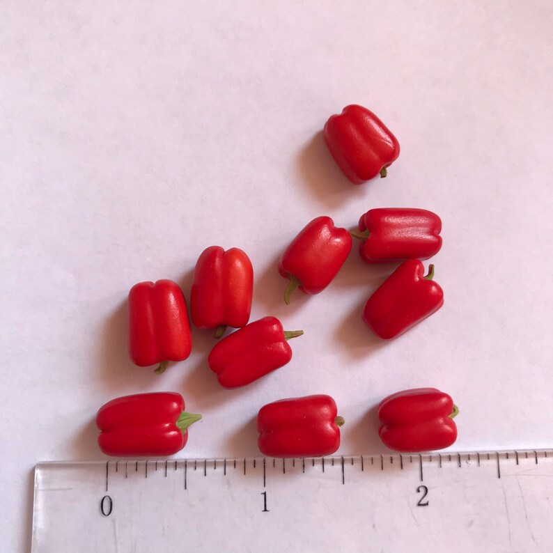 Miniature paprika dollhouse miniature Red pepper Miniature Etsy