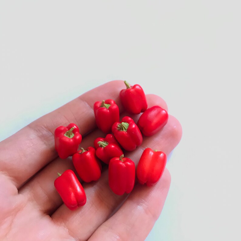 Miniature paprika dollhouse miniature Red pepper Miniature Etsy