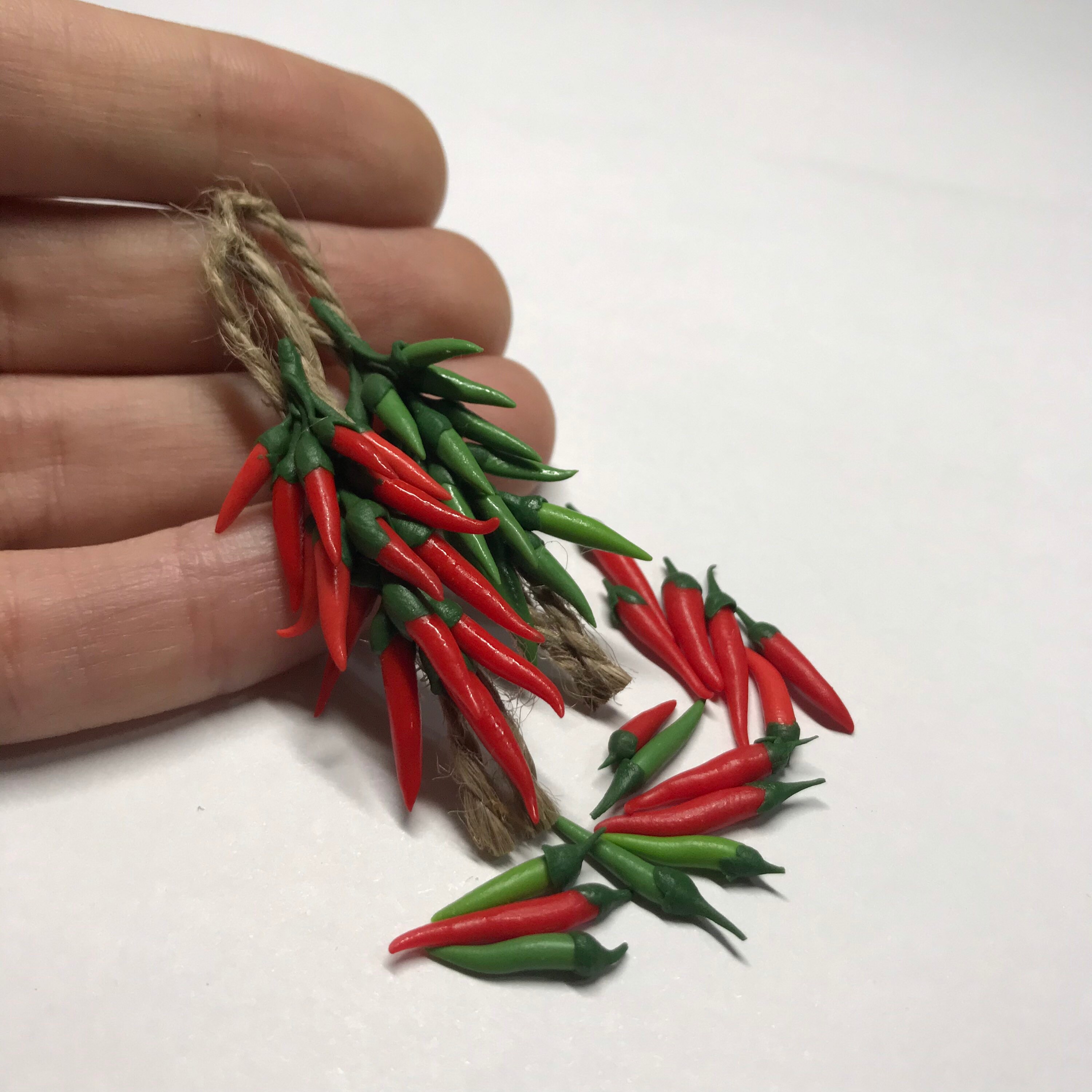Miniature chili pepper Hot pepper Bunch of pepper Red peppers Etsy