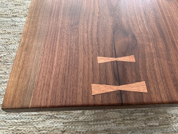 Custom Nakashima Inspired Live Edge Black Walnut Coffee Table