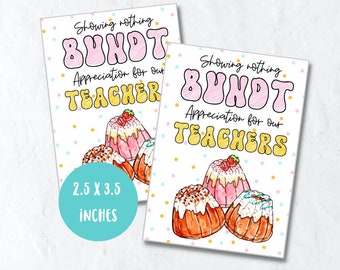 Teacher appreciation gift tag printable nothing bundt appreciation digital download gift tag