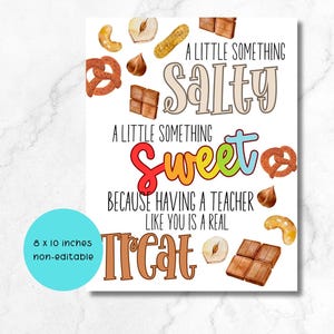 A little etwas salziges, etwas süßes Zeichen