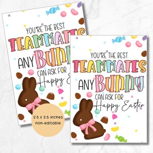 Étiquette-cadeau de Pâques imprimable, votre meilleure équipe qu'un lapin puisse demander, étiquette de Pâques, cadeau de remerciement pour l'équipe, étiquette cadeau sport, étiquette sport