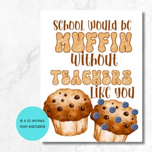 Unsere Schule wäre Muffin ohne Sie Lehrer Woche Poster, Muffin Lehrer Geschenk.