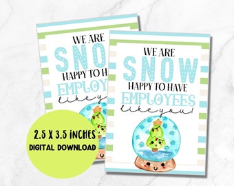 Printable Christmas tag, employee appreciation tag, holiday gift tag, Christmas gift tag digital download staff appreciation tag