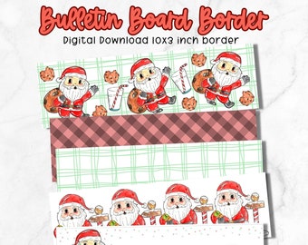 Classroom bulletin board border, bulletin board decor, Christmas classroom, Christmas bulletin board printable