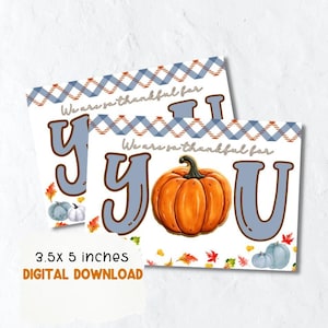 Thanksgiving Cookie Karte, Herbst Cookie Karte, Cookie printable, Danksagungskarte, Cookie Karte digitaler Download