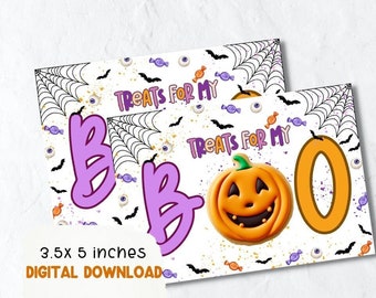 Halloween cookie card, cookie printable, halloween card, digital download, Happy Halloween card, cookie tag