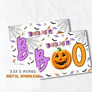 Carte de cookie d’Halloween, cookie imprimable, carte d’Halloween, téléchargement numérique, carte Happy Halloween, étiquette de cookie