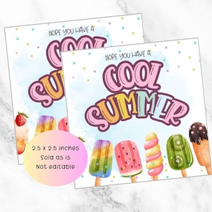 Have a cool Sommer, Letzter Schultag, Sommer Geschenkanhänger, Geschenkanhänger zum Schulende, Geschenkanhänger Eis, Lehrer Geschenk, Mitschüler Geschenk
