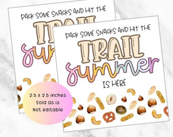 End of school year gift tag, trail mix tag gift tag, teacher gift, classmate gift,Trail mix gift tag, last day of school, summer gift tag,