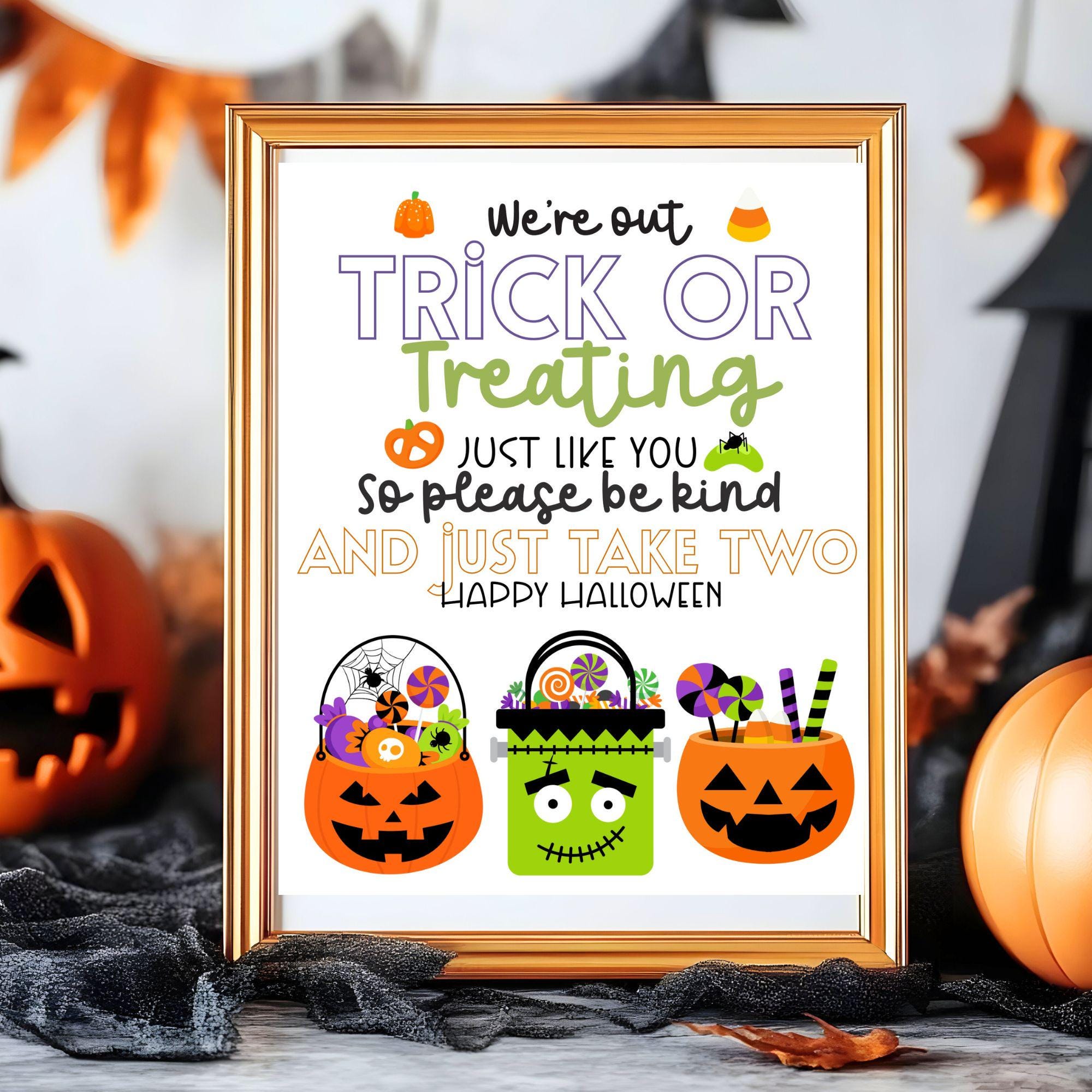 Sorry NO Tricks Or Treats This Halloween Sign - View #4