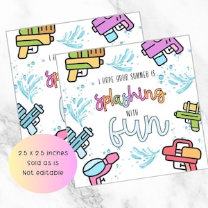 Espero que tu verano esté lleno de diversión. Último día de clases, etiqueta de regalo de verano, regalo de fin de año escolar, regalo para maestros, regalo para compañeros de clase.