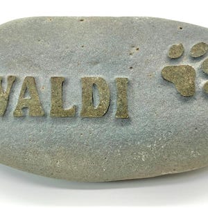 Tiergrabstein  Personalisiert Groß, Gedenkstein,Gravur mit 3D Effekt