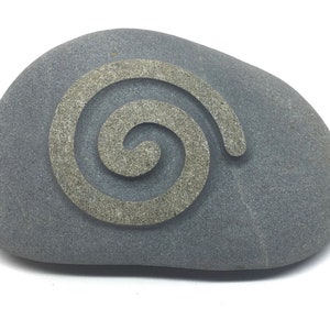 Stein mit Spirale,Handschmeichler,Gravur mit 3D Effekt