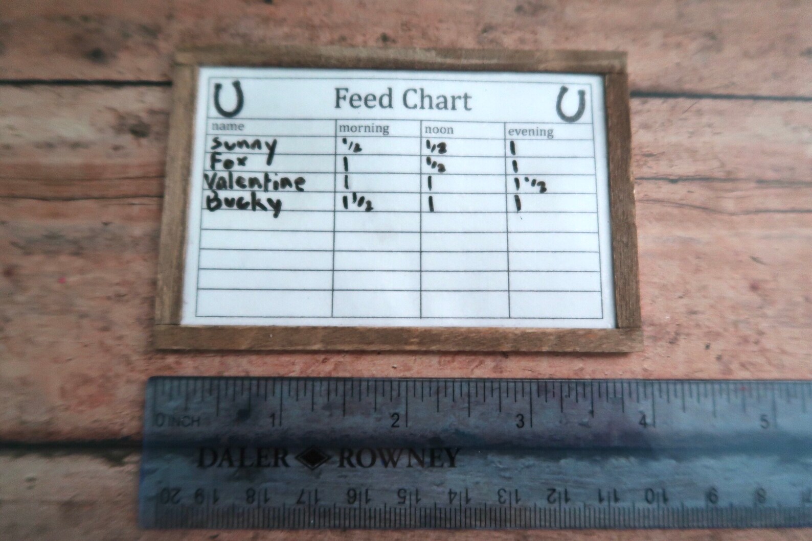 Breyer Horse Feed Chart White Board Etsy
