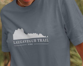 Laugavegur Spur Elevation Unisex T-Shirt, Island Reisekleidung, Outdoor Adventure Trekking & Wandern Europa