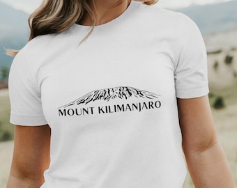 Mount Kilimanjaro Mountain Outline Shirt, Wilderness and Trekking T-Shirt, Tanzania and Africa Gifts and Souvenir