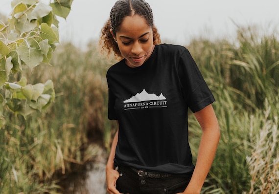 Trekking T Shirt Design Annapurna Circuit Trek Elevation Unisex T