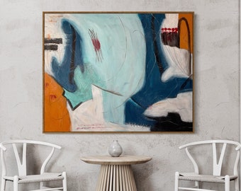 Ready to ship Abstract Painting Original Large Acrylic Canvas Wall Art 48"x36"/121x91 cm "Dumbo 1"