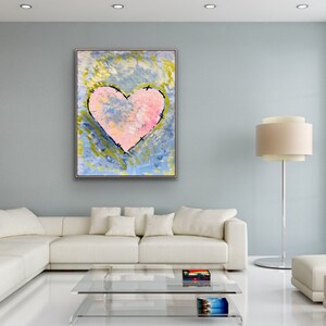 Abstract Painting Original Large oil Acrylic Canvas Wall Art,  Original Modern Painting  on Canvas  New York Fine Art painting- Heart  IV