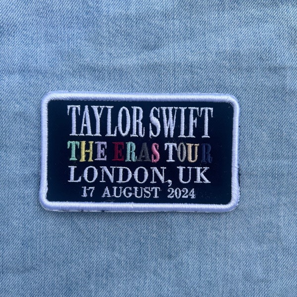 The Eras Tour Patch - INTERNATIONALE TERMINE - Wähle deine Stadt - Gedenken an Taylor Swift's Eras Tour 2023