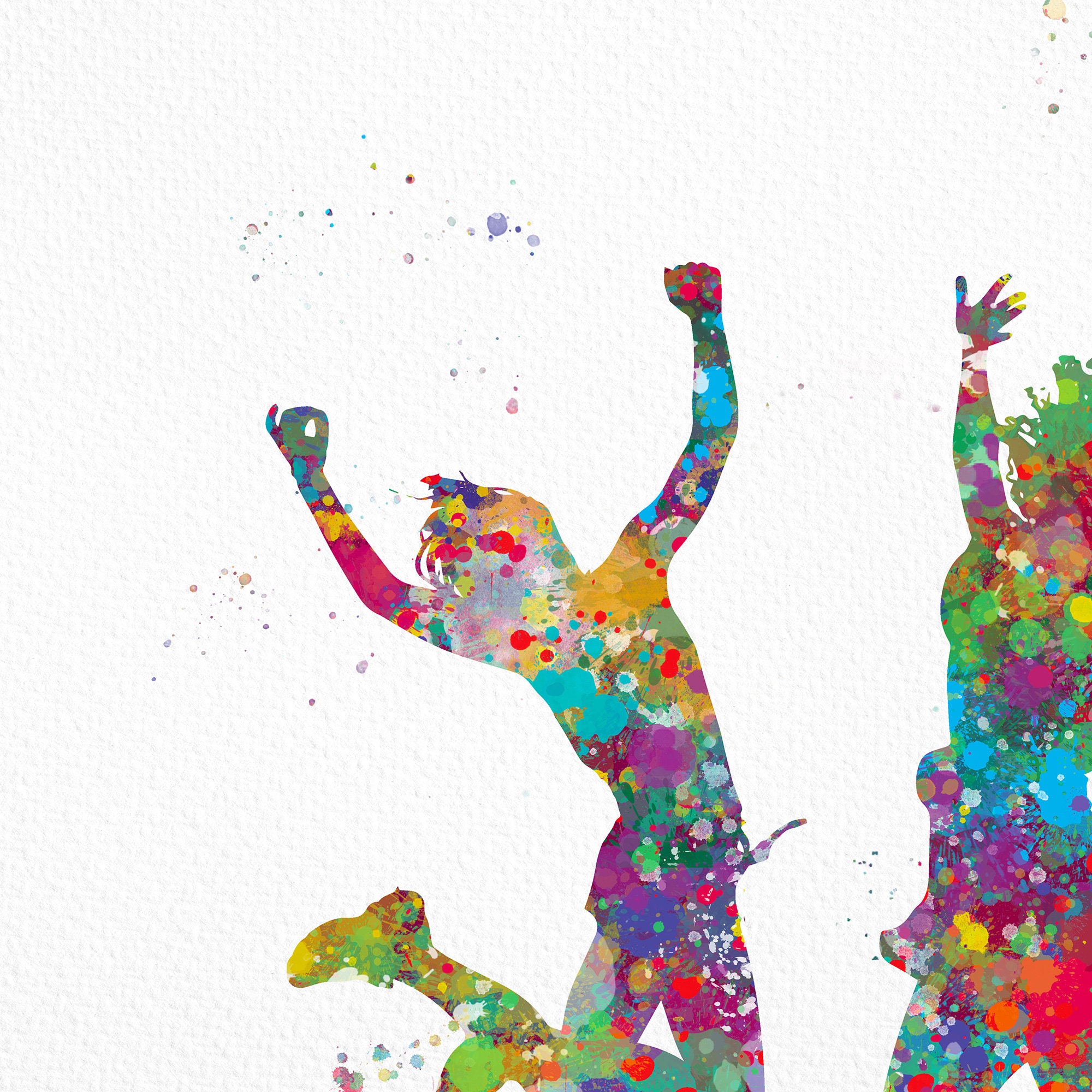 Paint Splash Jump Art Print Gift | Etsy