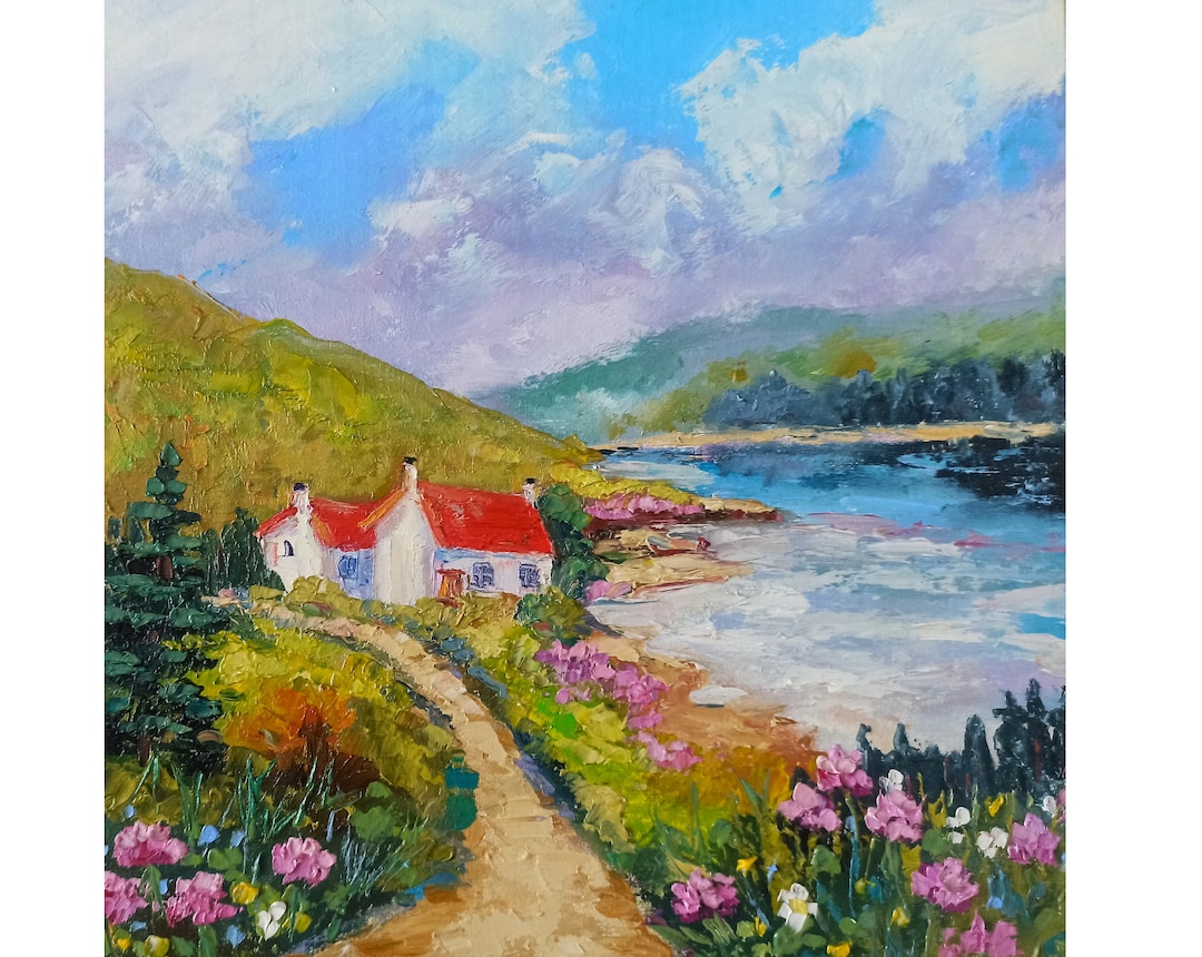 Ireland Painting Landscape Original Art Impasto Oil Painting Irish Hand ...