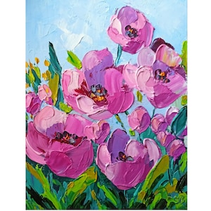 ポップアート 花 チューリップ 絵画 インテリア ハンドメイド BAEZ3