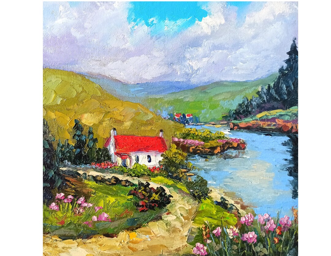 Ireland Painting Irish Original Art Impasto Oil Painting Landscape