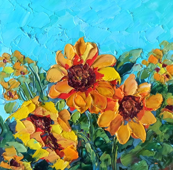 ひまわり 油絵 油絵 昭和 レトロ アンティーク ひまわり 絵画 油絵