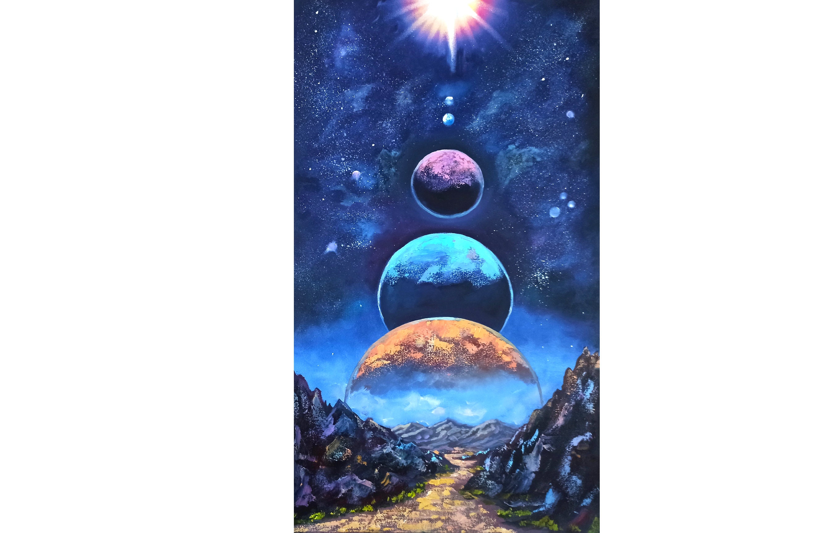 space oil painting